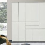 1029 6 Door Wardrobe with External Drawers