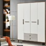 4 Door Wardrobe with External Drawers