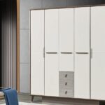 5 Door Wardrobe with External Drawers