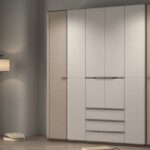 6069 6 Door Wardrobe with External Drawers