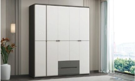 9313 5 Door Wardrobe with External Drawers