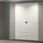 9519 6 Door Wardrobe with External Drawers